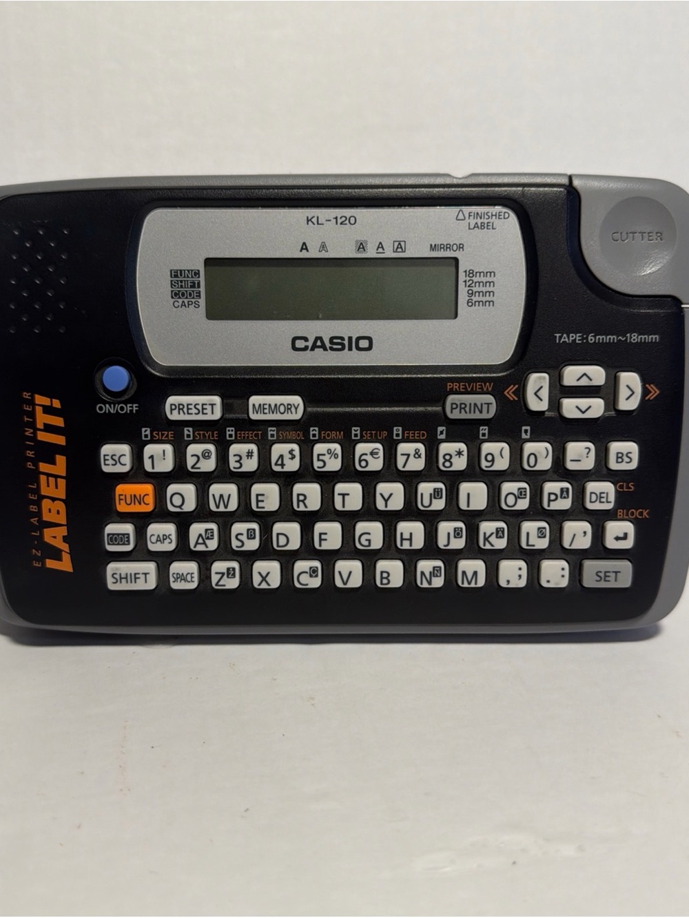 Casio Label It! Portable EZ-Label Maker Printer KL-120 Battery Tested / C Desc.